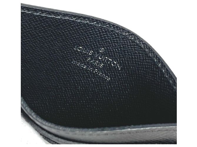 Estuche doble para tarjetas de visita Taiga Louis Vuitton Negro - vista 4