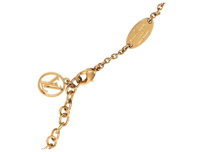 Collier Pendentif en Rhinestones Plaqué Or Louis Vuitton Doré - vue 4