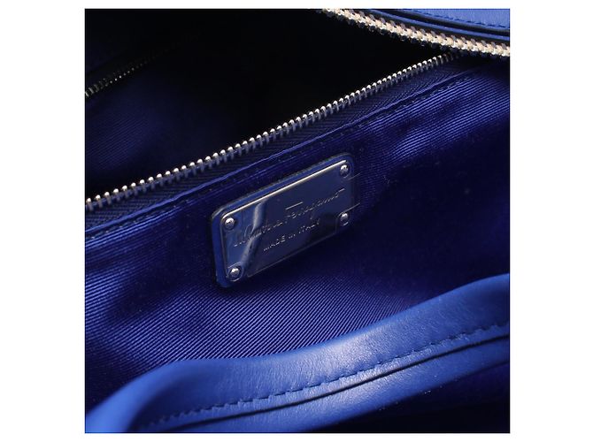 Borsa Ariana Gancini di Salvatore Ferragamo Blu Crudo - vista 4