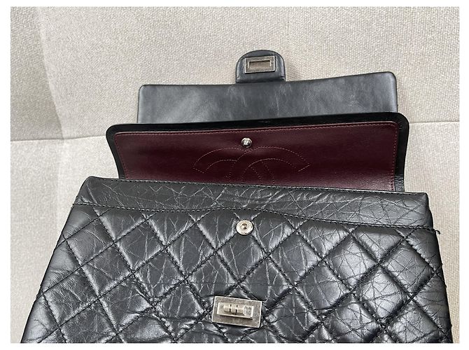 Borsa Chanel 2.55 in pelle nera media Nero - vista 13