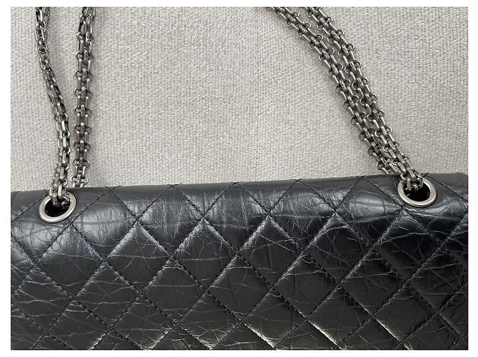 Borsa Chanel 2.55 in pelle nera media Nero - vista 15