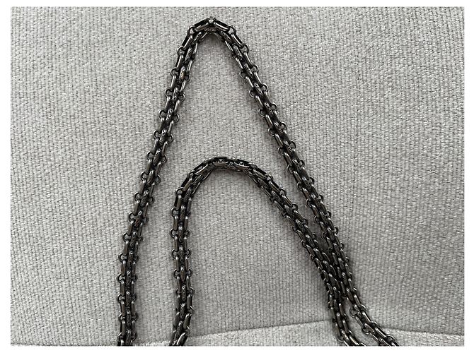 Borsa Chanel 2.55 in pelle nera media Nero - vista 16