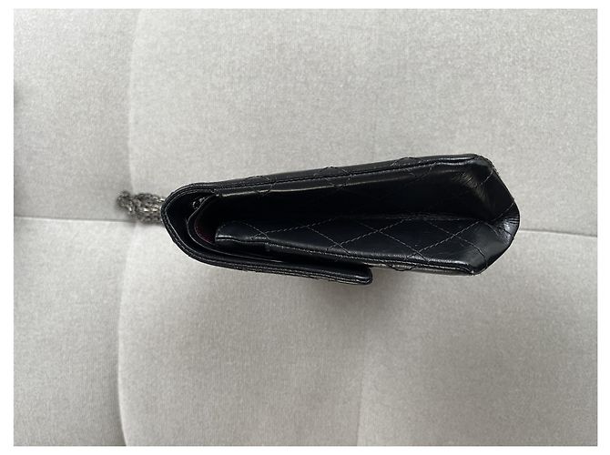 Borsa Chanel 2.55 in pelle nera media Nero - vista 17