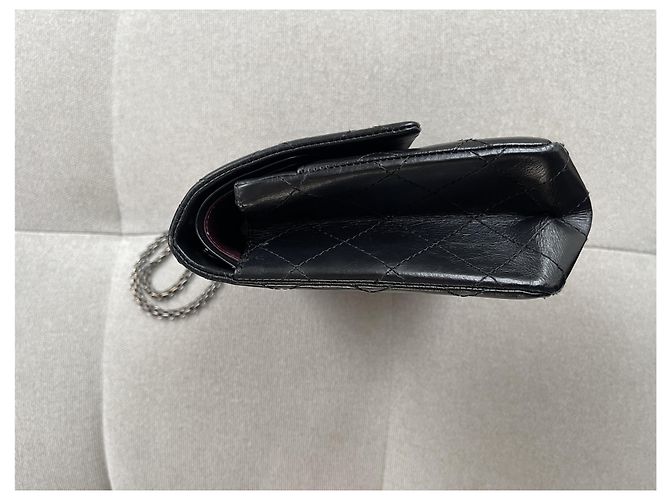 Borsa Chanel 2.55 in pelle nera media Nero - vista 18