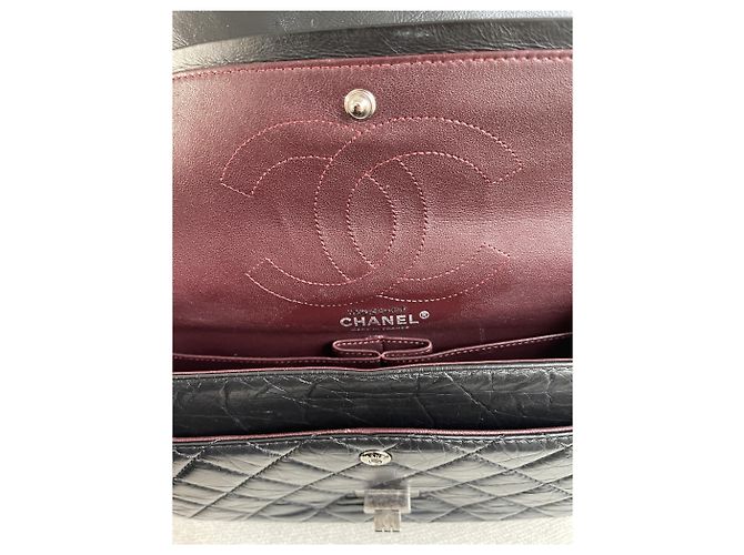 Borsa Chanel 2.55 in pelle nera media Nero - vista 2