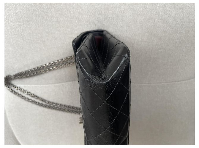 Borsa Chanel 2.55 in pelle nera media Nero - vista 20