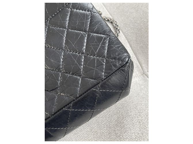 Borsa Chanel 2.55 in pelle nera media Nero - vista 4