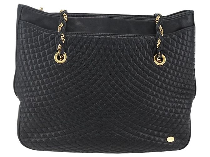BALLY Borsa a Spalla a Catena Pelle Oro Nero Auth BA10264 D'oro - vista 13