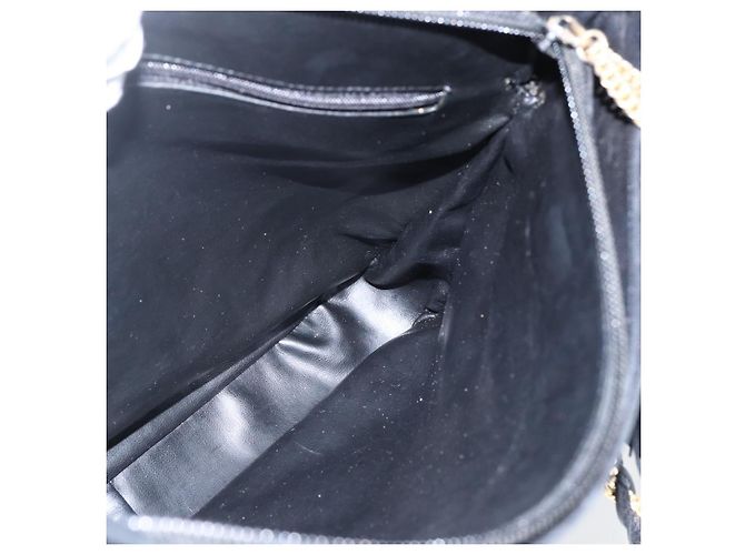 BALLY Borsa a Spalla a Catena Pelle Oro Nero Auth BA10264 D'oro - vista 19