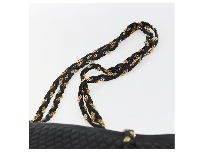 BALLY Borsa a Spalla a Catena Pelle Oro Nero Auth BA10264 D'oro - vista 8