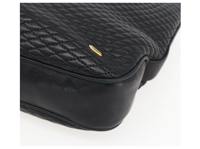 BALLY Borsa a Spalla a Catena Pelle Oro Nero Auth BA10264 D'oro - vista 9