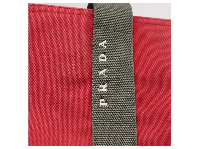 PRADA Sport Tote Bag aus rotem Canvas Auth 170399 - Ansicht 18