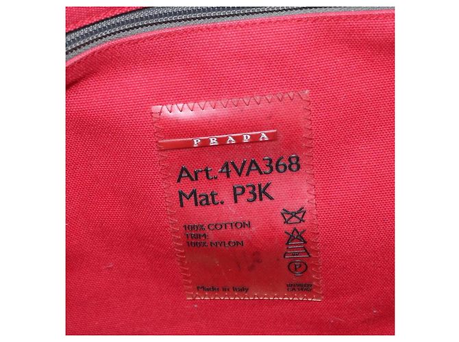 PRADA Sport Tote Bag aus rotem Canvas Auth 170399 - Ansicht 19