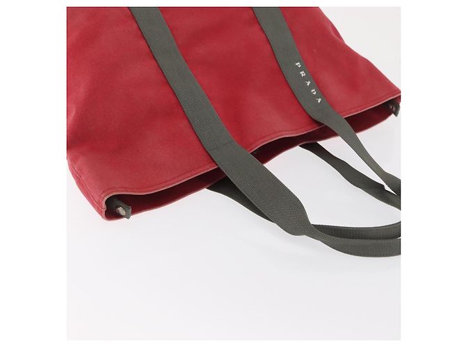 PRADA Sport Tote Bag aus rotem Canvas Auth 170399 - Ansicht 7