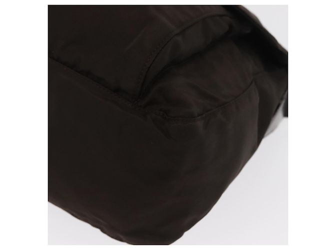 Borsa a Spalla PRADA in Nylon Marrone Argento Autentica ep13123 - vista 16