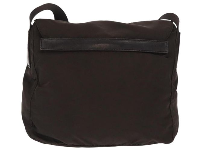 Borsa a Spalla PRADA in Nylon Marrone Argento Autentica ep13123 - vista 2