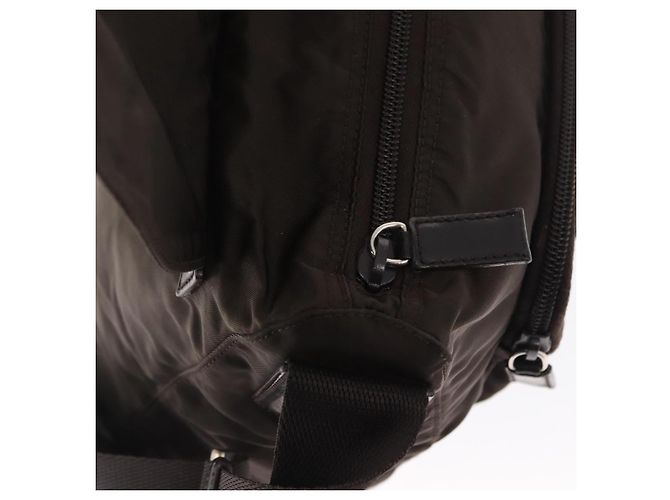 Borsa a Spalla PRADA in Nylon Marrone Argento Autentica ep13123 - vista 21