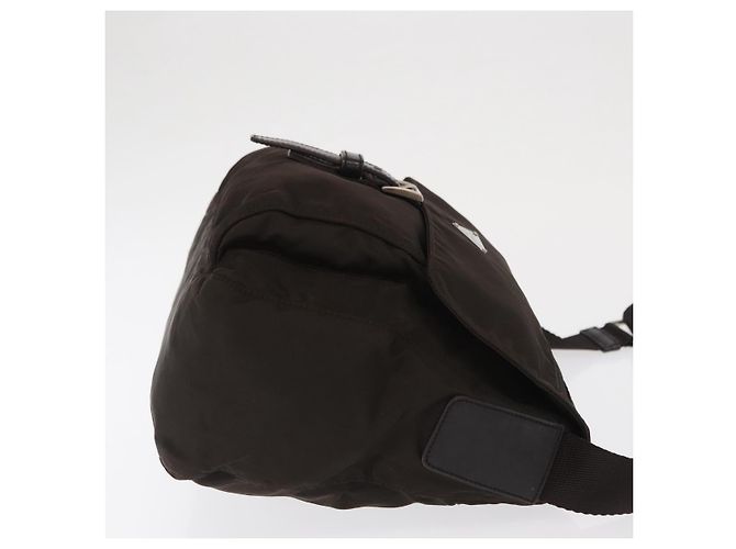 Borsa a Spalla PRADA in Nylon Marrone Argento Autentica ep13123 - vista 3