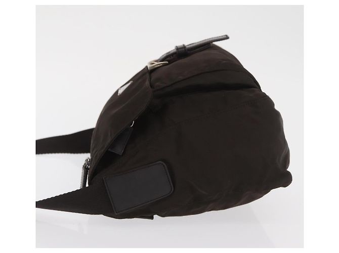 Borsa a Spalla PRADA in Nylon Marrone Argento Autentica ep13123 - vista 4
