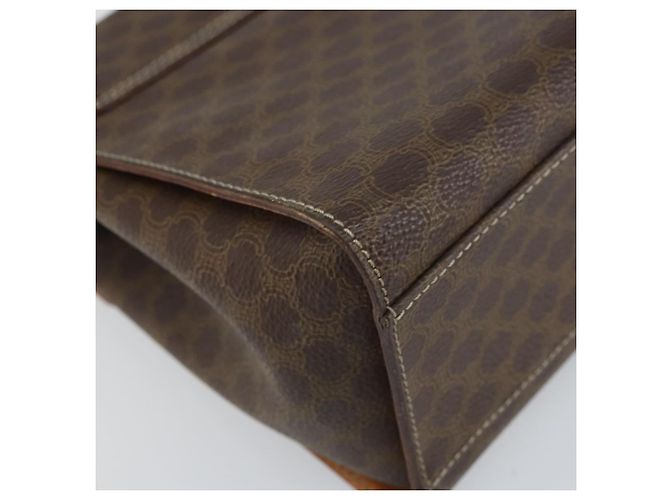 Céline Borsa a mano in tela Macadam CELINE in pelle PVC marrone oro Auth 159824 D'oro - vista 17