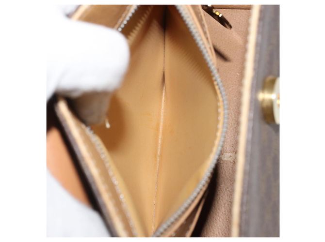 Céline Borsa a mano in tela Macadam CELINE in pelle PVC marrone oro Auth 159824 D'oro - vista 23