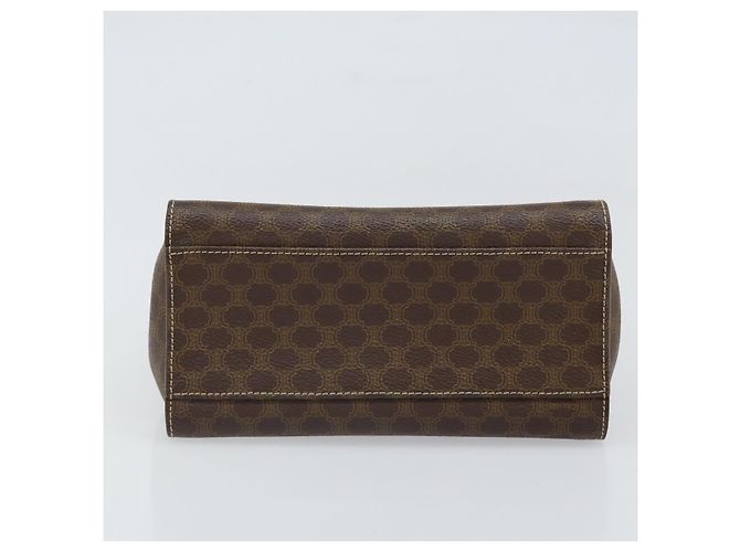 Céline Borsa a mano in tela Macadam CELINE in pelle PVC marrone oro Auth 159824 D'oro - vista 5