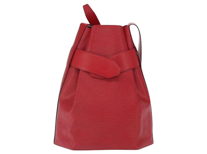 LOUIS VUITTON Epi Sac Depaule GM Borsa a Spalla Rossa M80197 LV Auth 166432 Rosso - vista 13