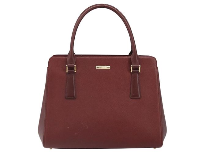 Burberry Borsa a mano in pelle rossa e oro Auth ep13169 Rosso D'oro - vista 13