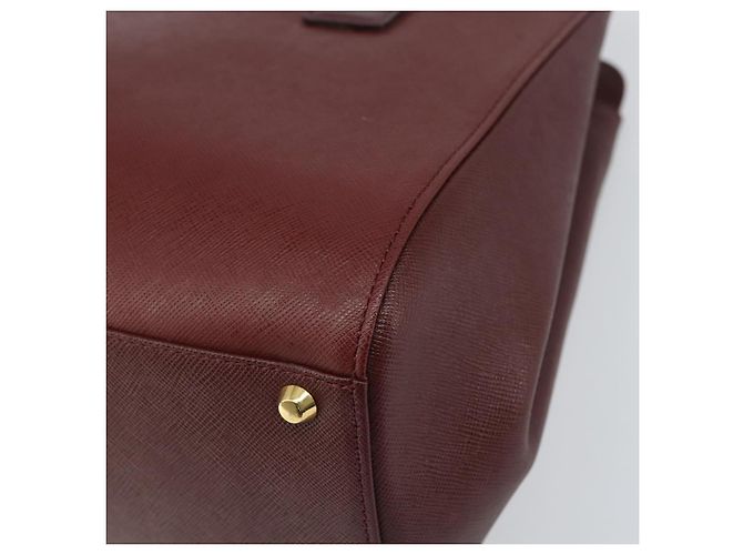 Burberry Borsa a mano in pelle rossa e oro Auth ep13169 Rosso D'oro - vista 15