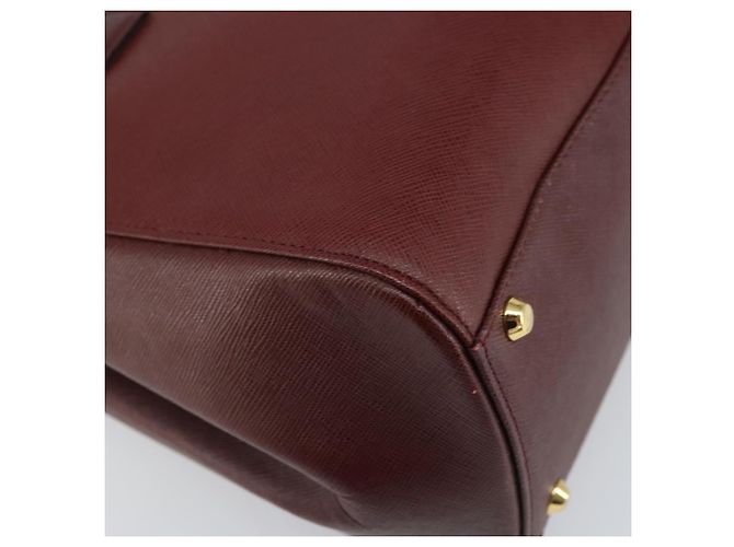 Burberry Borsa a mano in pelle rossa e oro Auth ep13169 Rosso D'oro - vista 16