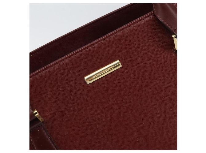 Burberry Borsa a mano in pelle rossa e oro Auth ep13169 Rosso D'oro - vista 17