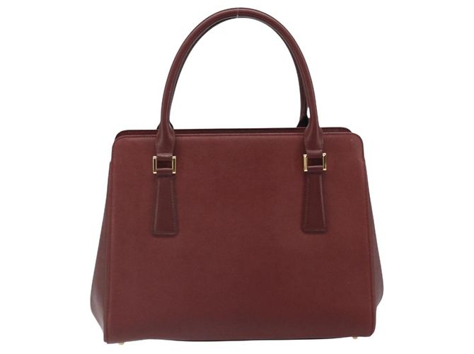 Burberry Borsa a mano in pelle rossa e oro Auth ep13169 Rosso D'oro - vista 2