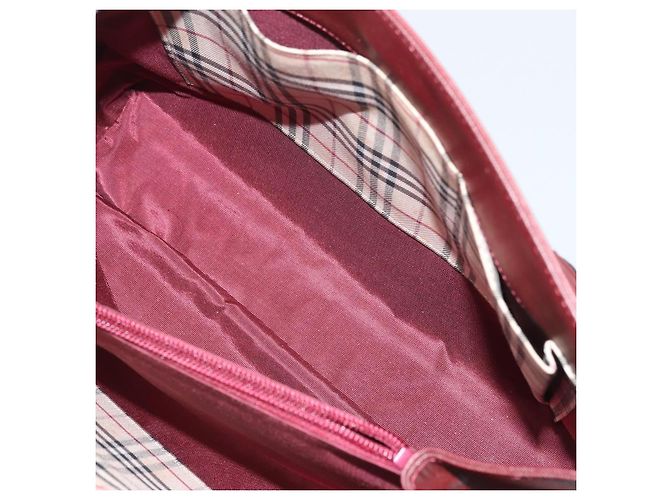 Burberry Borsa a mano in pelle rossa e oro Auth ep13169 Rosso D'oro - vista 23