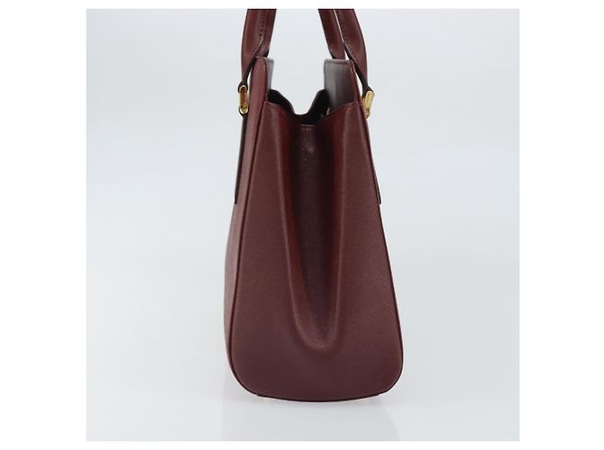 Burberry Borsa a mano in pelle rossa e oro Auth ep13169 Rosso D'oro - vista 3