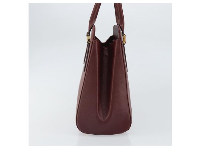 Burberry Borsa a mano in pelle rossa e oro Auth ep13169 Rosso D'oro - vista 4