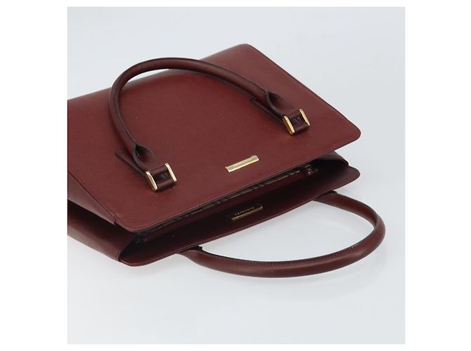 Burberry Borsa a mano in pelle rossa e oro Auth ep13169 Rosso D'oro - vista 6