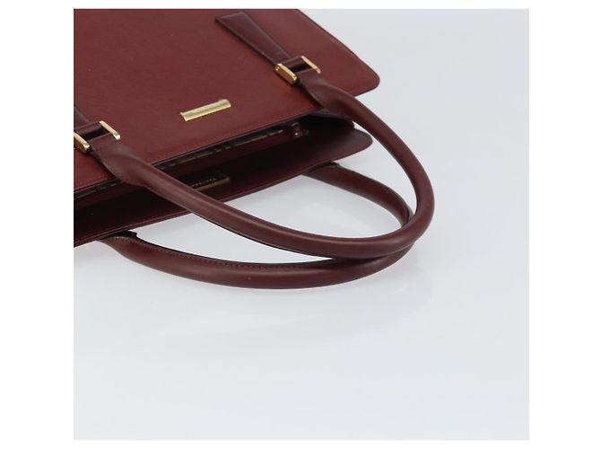 Burberry Borsa a mano in pelle rossa e oro Auth ep13169 Rosso D'oro - vista 7