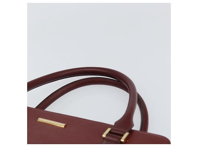 Burberry Borsa a mano in pelle rossa e oro Auth ep13169 Rosso D'oro - vista 8