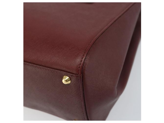 Burberry Borsa a mano in pelle rossa e oro Auth ep13169 Rosso D'oro - vista 9