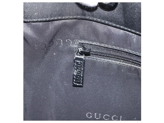 Borsa Tote in Nylon Nera Argento GUCCI Bamboo 002 1010 Auth 170315 Nero - vista 20