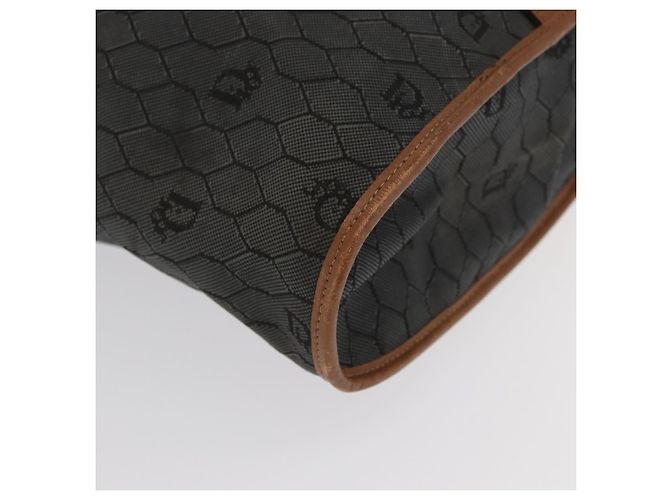 Borsa tote in tela a nido d'ape PVC nera e oro Christian Dior Auth ep13121 - vista 14