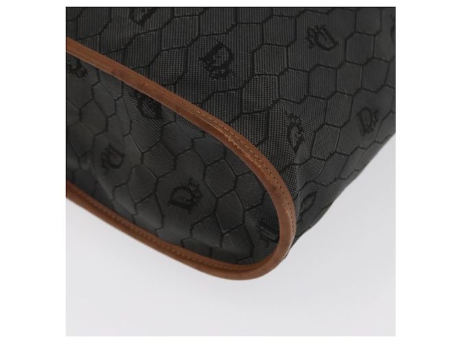 Borsa tote in tela a nido d'ape PVC nera e oro Christian Dior Auth ep13121 - vista 15
