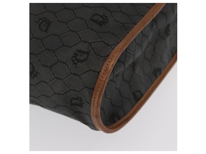 Borsa tote in tela a nido d'ape PVC nera e oro Christian Dior Auth ep13121 - vista 16