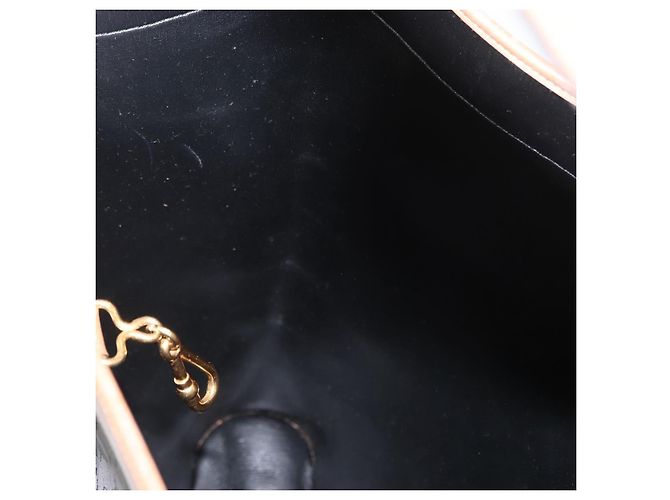 Borsa tote in tela a nido d'ape PVC nera e oro Christian Dior Auth ep13121 - vista 17