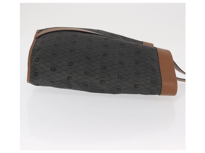Borsa tote in tela a nido d'ape PVC nera e oro Christian Dior Auth ep13121 - vista 3