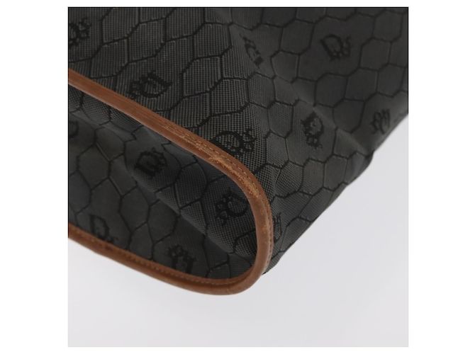 Borsa tote in tela a nido d'ape PVC nera e oro Christian Dior Auth ep13121 - vista 9
