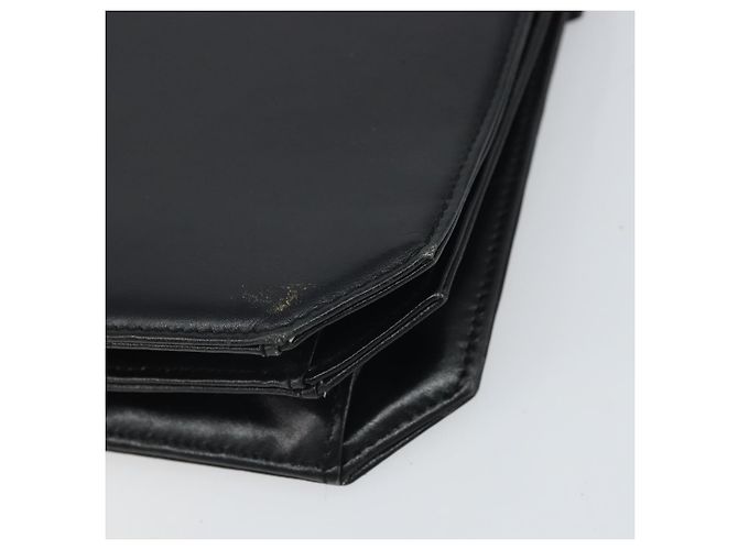 Givenchy Borsa a spalla con catena in pelle nera e oro Auth 170389 Nero D'oro - vista 15
