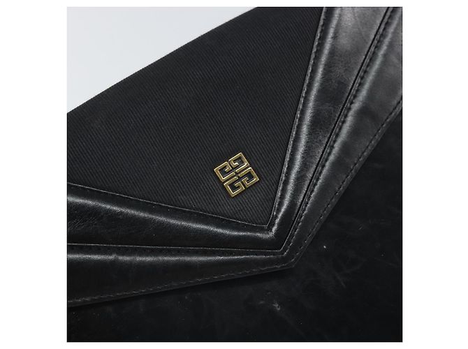 Givenchy Borsa a spalla con catena in pelle nera e oro Auth 170389 Nero D'oro - vista 17