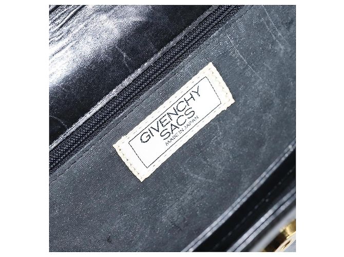Givenchy Borsa a spalla con catena in pelle nera e oro Auth 170389 Nero D'oro - vista 18