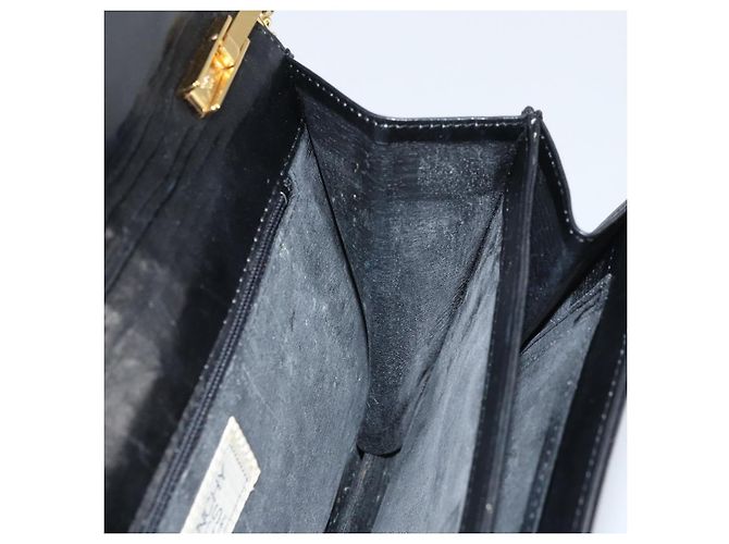 Givenchy Borsa a spalla con catena in pelle nera e oro Auth 170389 Nero D'oro - vista 19